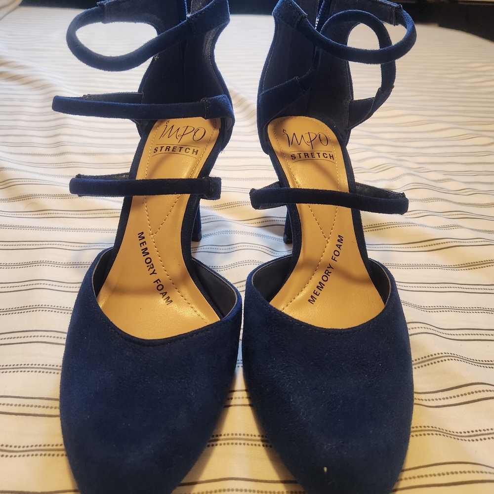 Impo Navy Strappy Heels